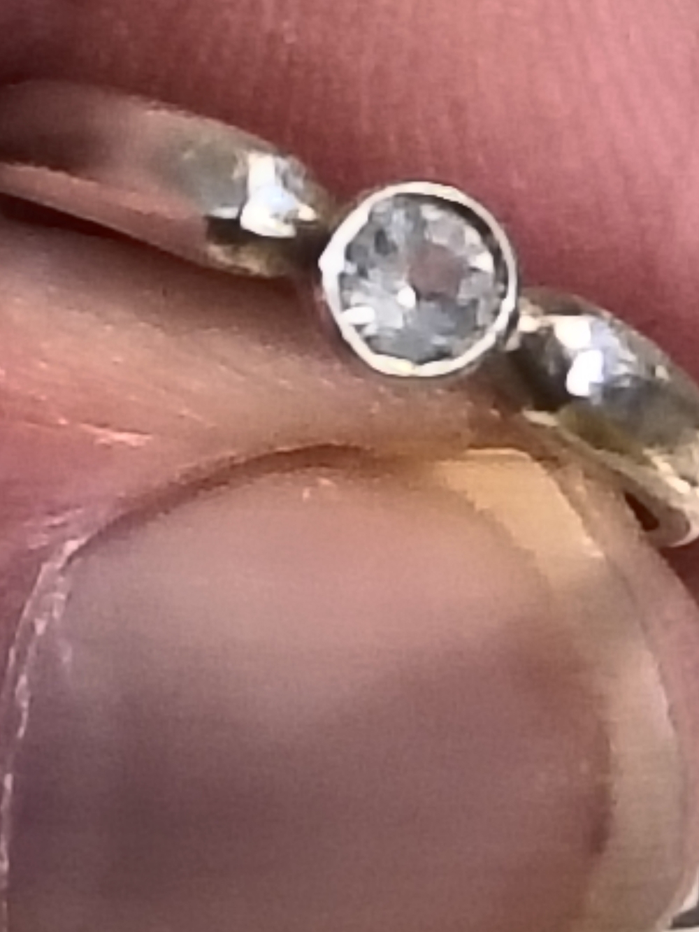 Sterling Silver Solitaire Topaz Band Ring - Women Jewelry Size 7 Signed Su 925